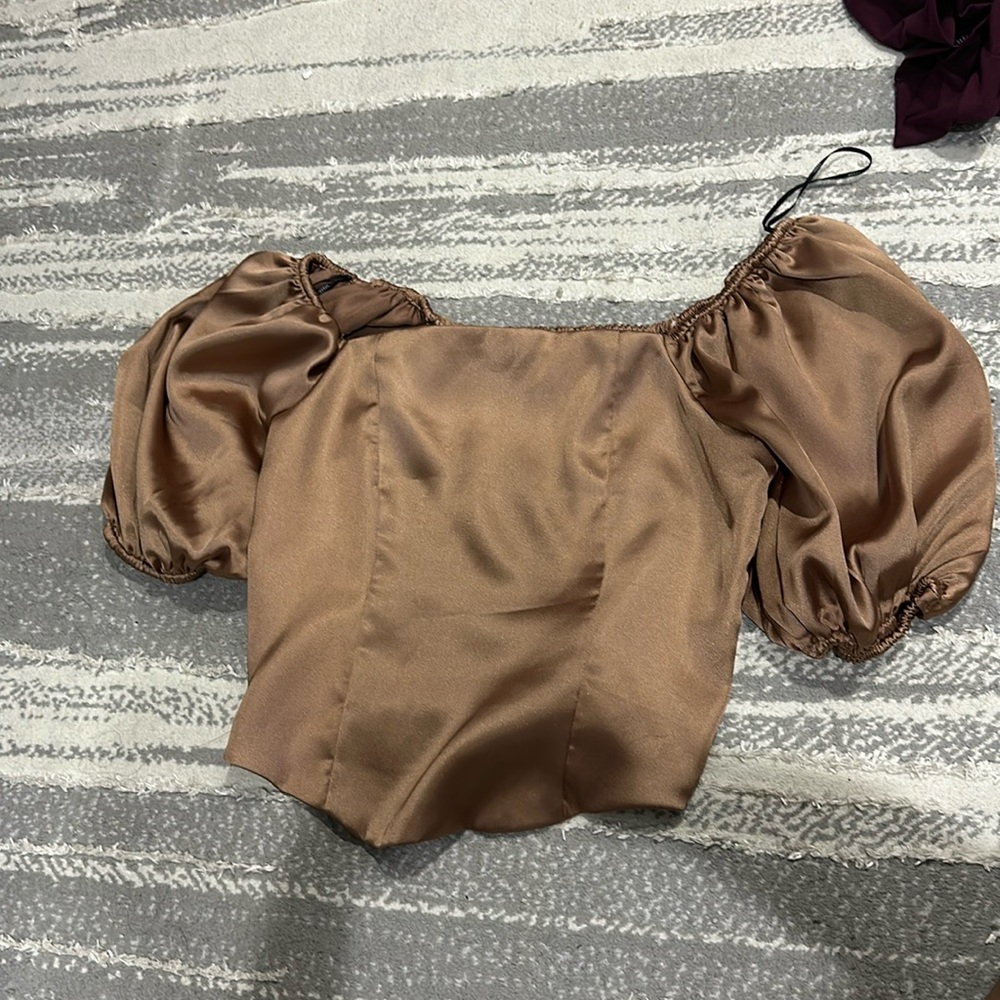 Brown Crop Top
